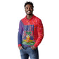 Haiti National Emblem Long Sleeve Polo Shirt Dashiki and Polynesian Pattern