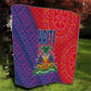 Haiti National Emblem Quilt Dashiki and Polynesian Pattern