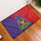 Haiti National Emblem Rubber Doormat Dashiki and Polynesian Pattern