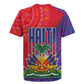 Haiti National Emblem Rugby Jersey Dashiki and Polynesian Pattern