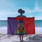 Haiti National Emblem Sarong Dashiki and Polynesian Pattern