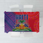 Haiti National Emblem Tablecloth Dashiki and Polynesian Pattern