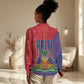 Haiti National Emblem Women Casual Shirt Dashiki and Polynesian Pattern