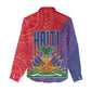 Haiti National Emblem Women Casual Shirt Dashiki and Polynesian Pattern