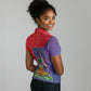Haiti National Emblem Women Polo Shirt Dashiki and Polynesian Pattern