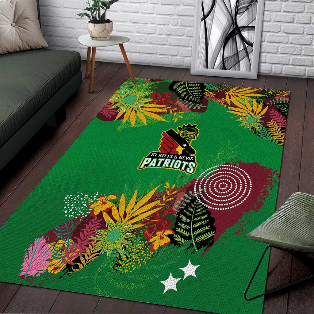 Afro-St Kitts and Nevis Cricket Patriots Area Rug Caribbean Tropical Sporty - African Pride