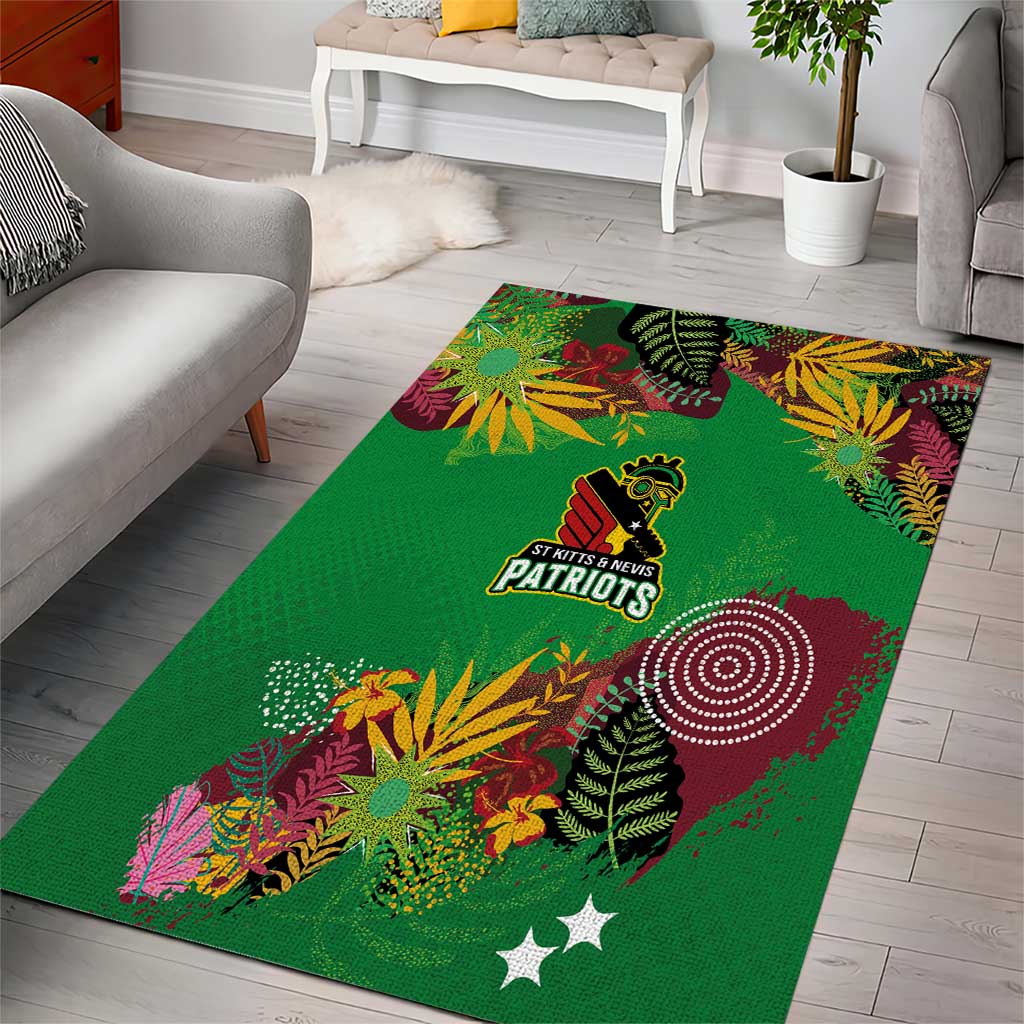 Afro-St Kitts and Nevis Cricket Patriots Area Rug Caribbean Tropical Sporty - African Pride