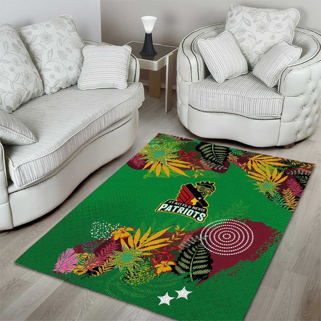 Afro-St Kitts and Nevis Cricket Patriots Area Rug Caribbean Tropical Sporty - African Pride