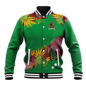 Custom Afro-St Kitts and Nevis Cricket Patriots Baseball Jacket Caribbean Tropical Sporty - African Pride