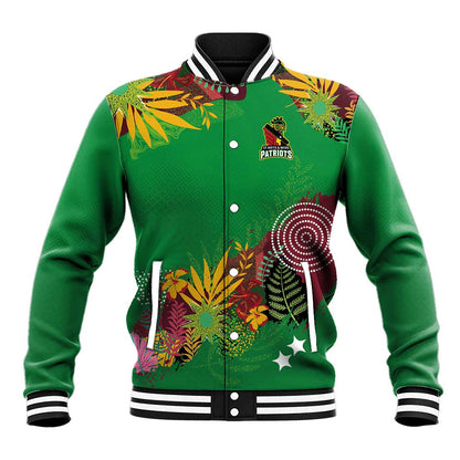 Custom Afro-St Kitts and Nevis Cricket Patriots Baseball Jacket Caribbean Tropical Sporty - African Pride