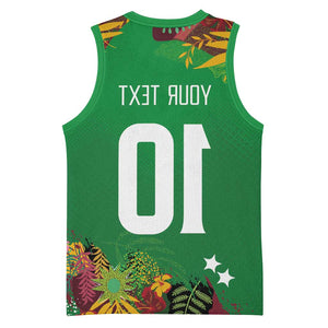 Custom Afro-St Kitts and Nevis Cricket Patriots Basketball Jersey Caribbean Tropical Sporty - African Pride