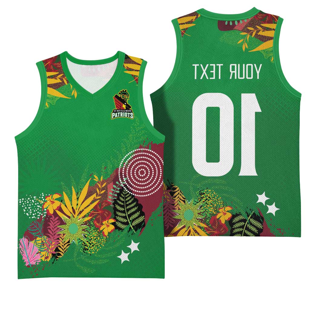 Custom Afro-St Kitts and Nevis Cricket Patriots Basketball Jersey Caribbean Tropical Sporty - African Pride