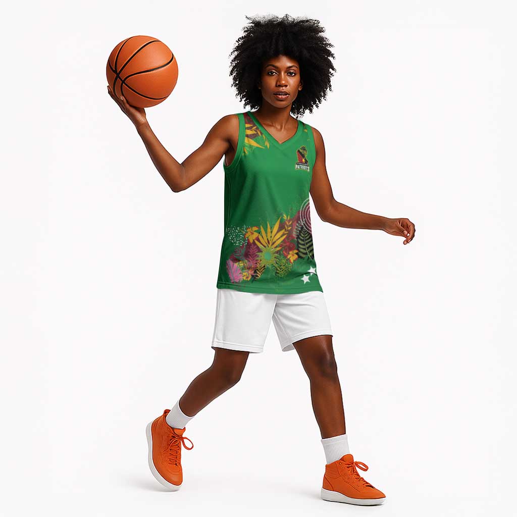 Custom Afro-St Kitts and Nevis Cricket Patriots Basketball Jersey Caribbean Tropical Sporty - African Pride