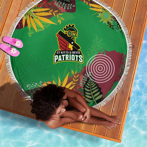 Afro-St Kitts and Nevis Cricket Patriots Beach Blanket Caribbean Tropical Sporty - African Pride