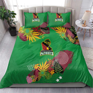 Afro-St Kitts and Nevis Cricket Patriots Bedding Set Caribbean Tropical Sporty - African Pride