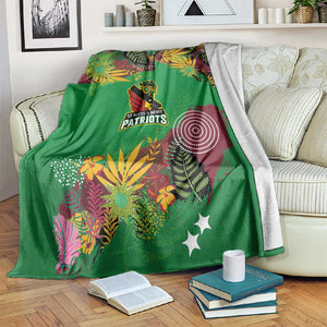 Afro-St Kitts and Nevis Cricket Patriots Blanket Caribbean Tropical Sporty - African Pride