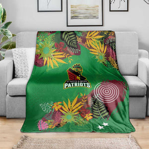 Afro-St Kitts and Nevis Cricket Patriots Blanket Caribbean Tropical Sporty - African Pride