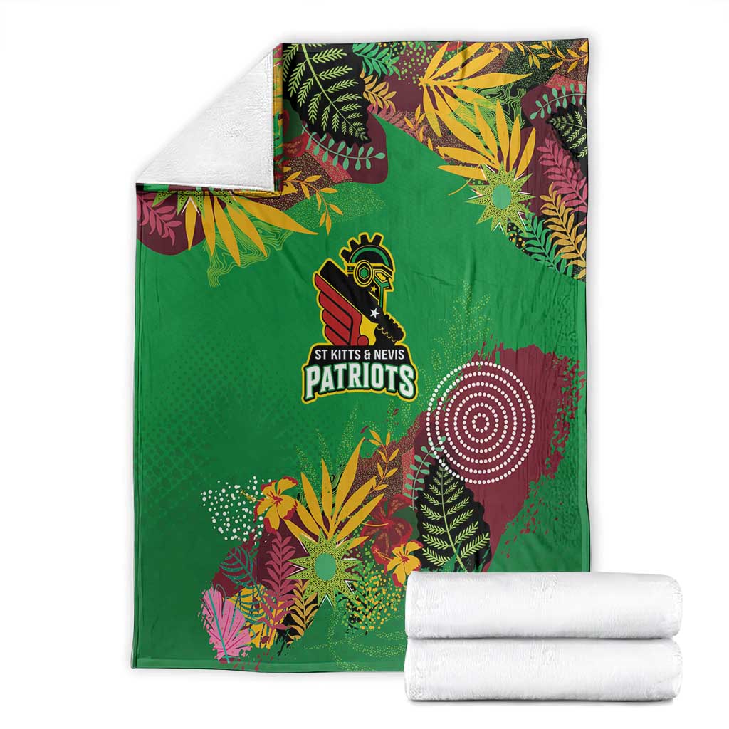 Afro-St Kitts and Nevis Cricket Patriots Blanket Caribbean Tropical Sporty - African Pride