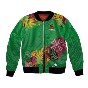 Custom Afro-St Kitts and Nevis Cricket Patriots Bomber Jacket Caribbean Tropical Sporty - African Pride