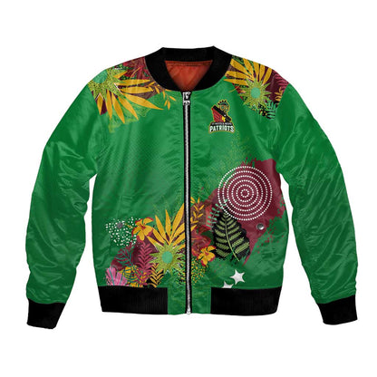 Custom Afro-St Kitts and Nevis Cricket Patriots Bomber Jacket Caribbean Tropical Sporty - African Pride