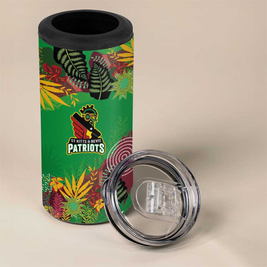 Custom Afro-St Kitts and Nevis Cricket Patriots 4 in 1 Can Cooler Tumbler Caribbean Tropical Sporty - African Pride