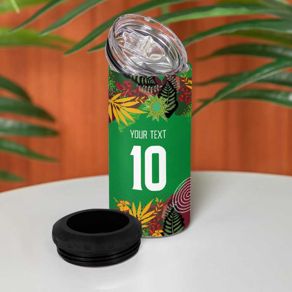 Custom Afro-St Kitts and Nevis Cricket Patriots 4 in 1 Can Cooler Tumbler Caribbean Tropical Sporty - African Pride