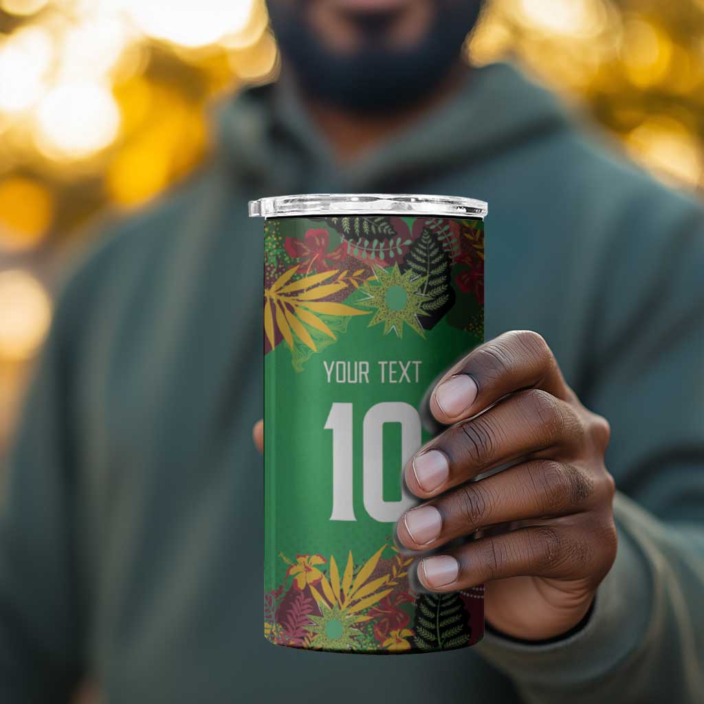 Custom Afro-St Kitts and Nevis Cricket Patriots 4 in 1 Can Cooler Tumbler Caribbean Tropical Sporty - African Pride