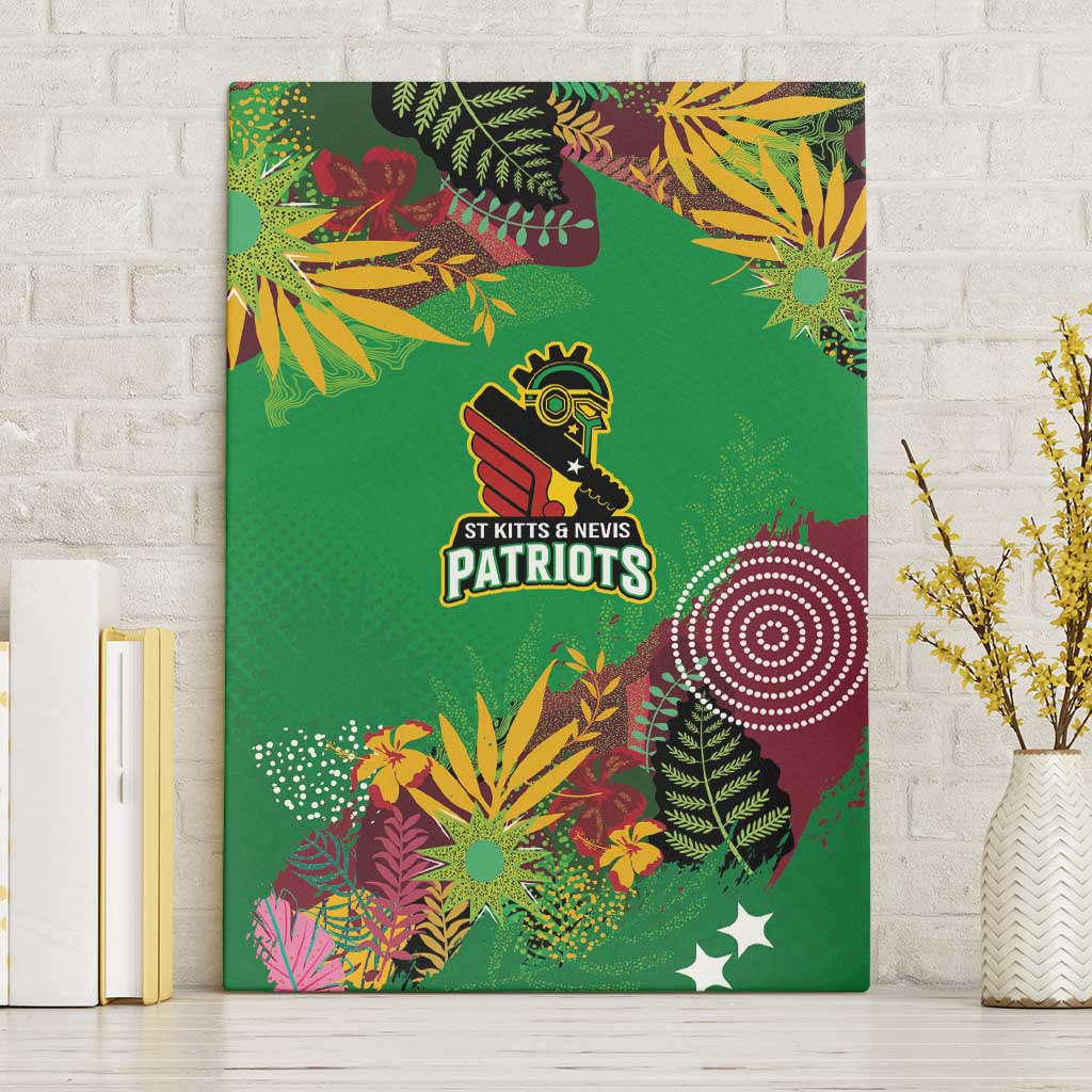 Afro-St Kitts and Nevis Cricket Patriots Canvas Wall Art Caribbean Tropical Sporty - African Pride