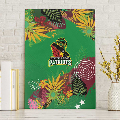 Afro-St Kitts and Nevis Cricket Patriots Canvas Wall Art Caribbean Tropical Sporty - African Pride