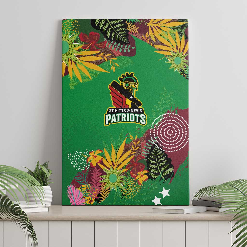 Afro-St Kitts and Nevis Cricket Patriots Canvas Wall Art Caribbean Tropical Sporty - African Pride