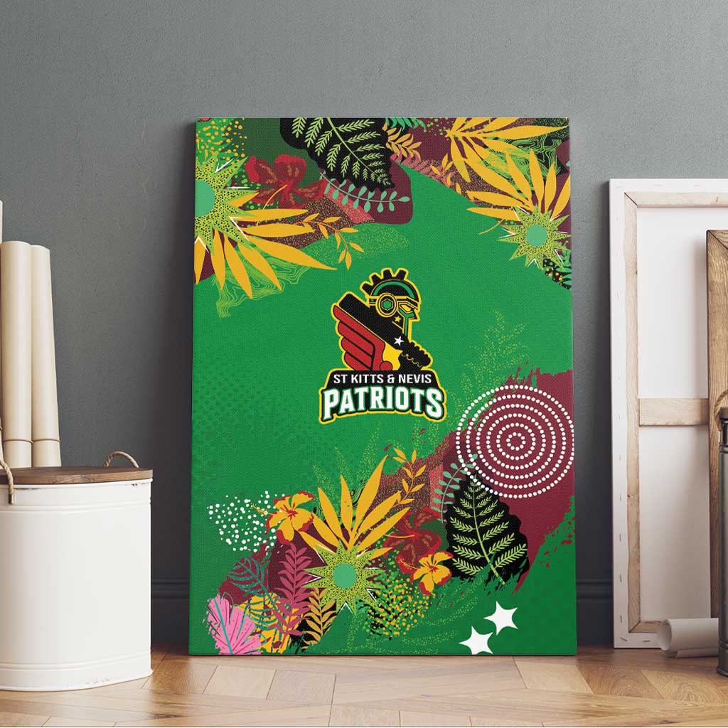 Afro-St Kitts and Nevis Cricket Patriots Canvas Wall Art Caribbean Tropical Sporty - African Pride