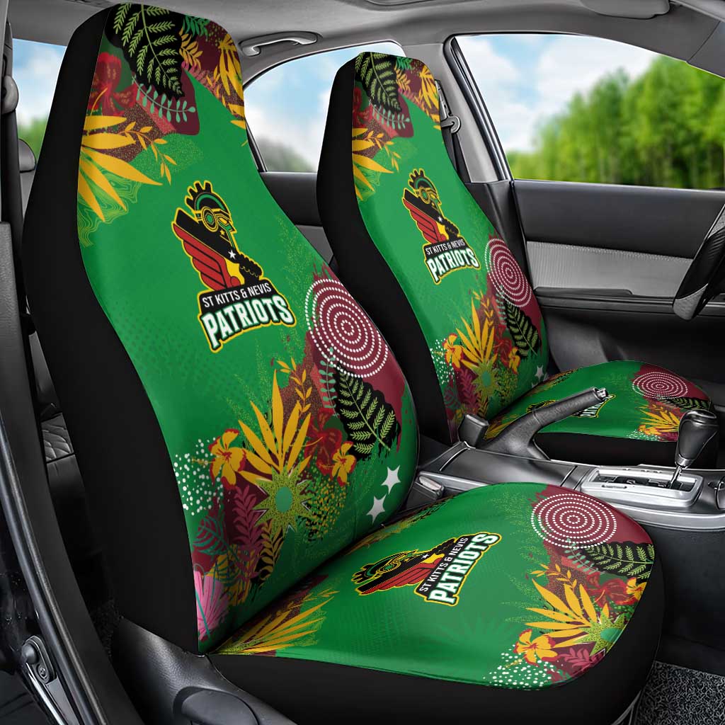 Afro-St Kitts and Nevis Cricket Patriots Car Seat Cover Caribbean Tropical Sporty - African Pride