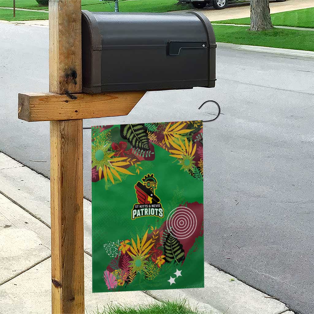 Afro-St Kitts and Nevis Cricket Patriots Garden Flag Caribbean Tropical Sporty - African Pride