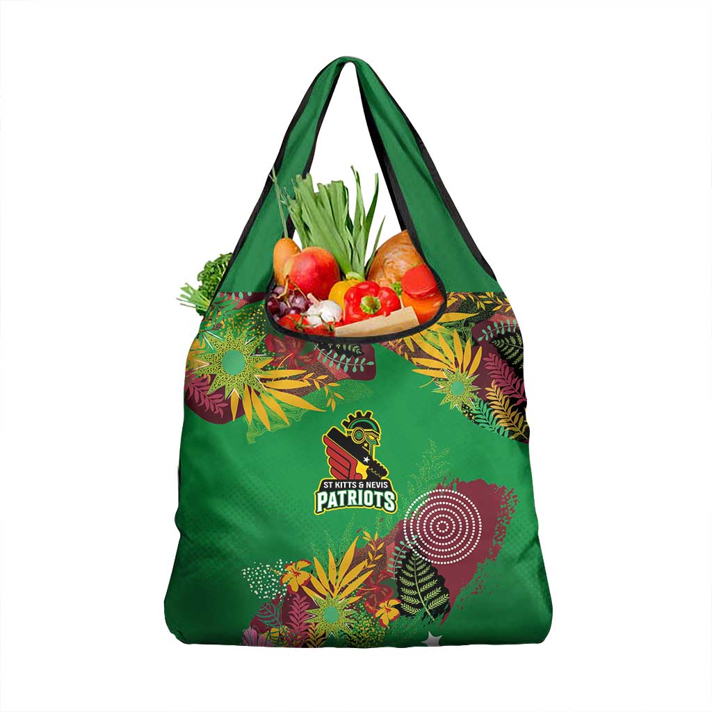 Afro-St Kitts and Nevis Cricket Patriots Grocery Bag Caribbean Tropical Sporty - African Pride