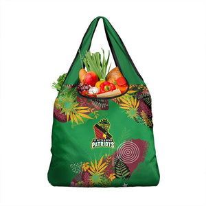Afro-St Kitts and Nevis Cricket Patriots Grocery Bag Caribbean Tropical Sporty - African Pride