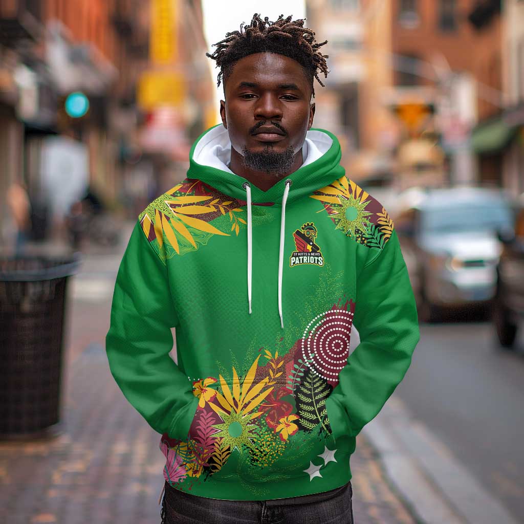 Custom Afro-St Kitts and Nevis Cricket Patriots Hoodie Caribbean Tropical Sporty - African Pride