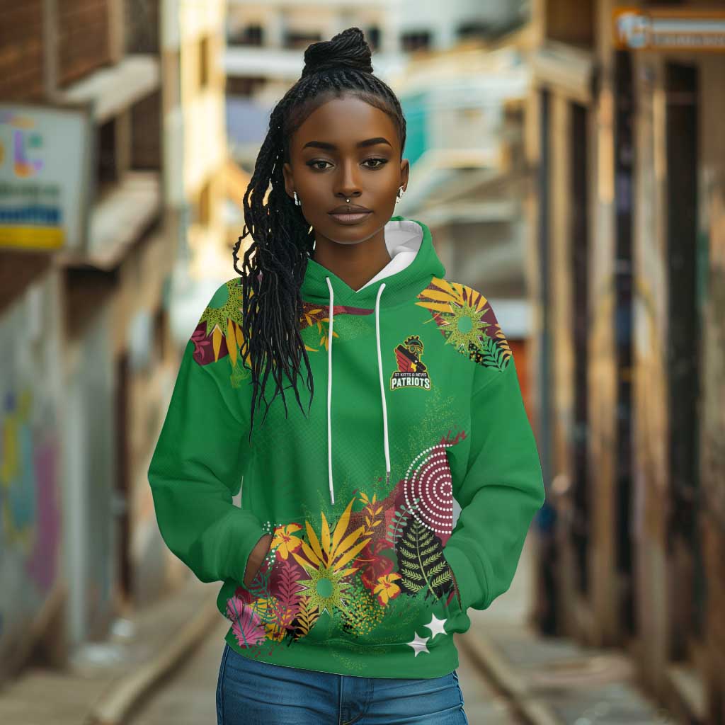 Custom Afro-St Kitts and Nevis Cricket Patriots Hoodie Caribbean Tropical Sporty - African Pride