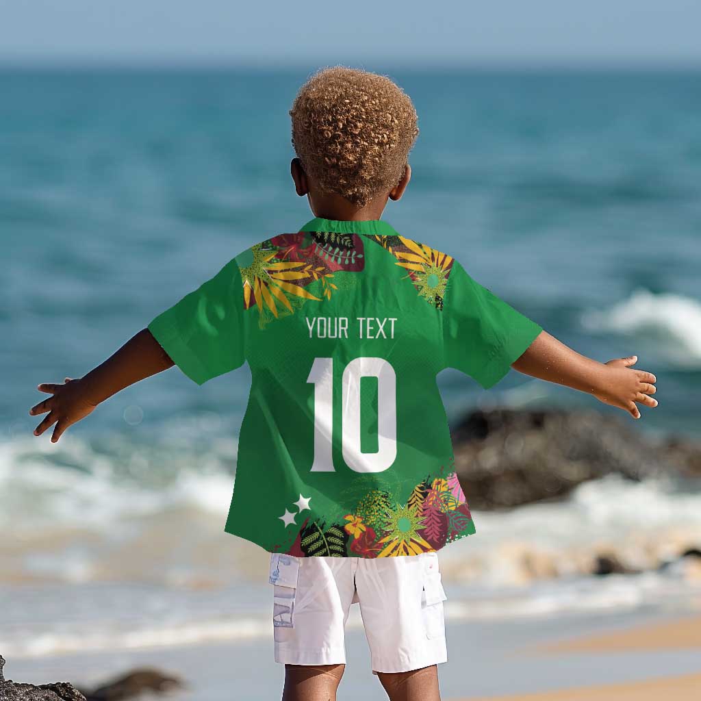 Custom Afro-St Kitts and Nevis Cricket Patriots Kid Hawaiian Shirt Caribbean Tropical Sporty - African Pride