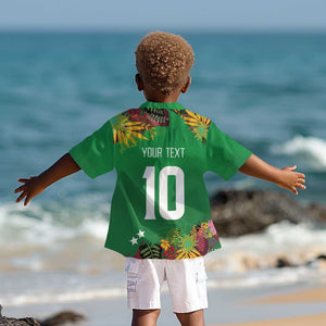Custom Afro-St Kitts and Nevis Cricket Patriots Kid Hawaiian Shirt Caribbean Tropical Sporty - African Pride