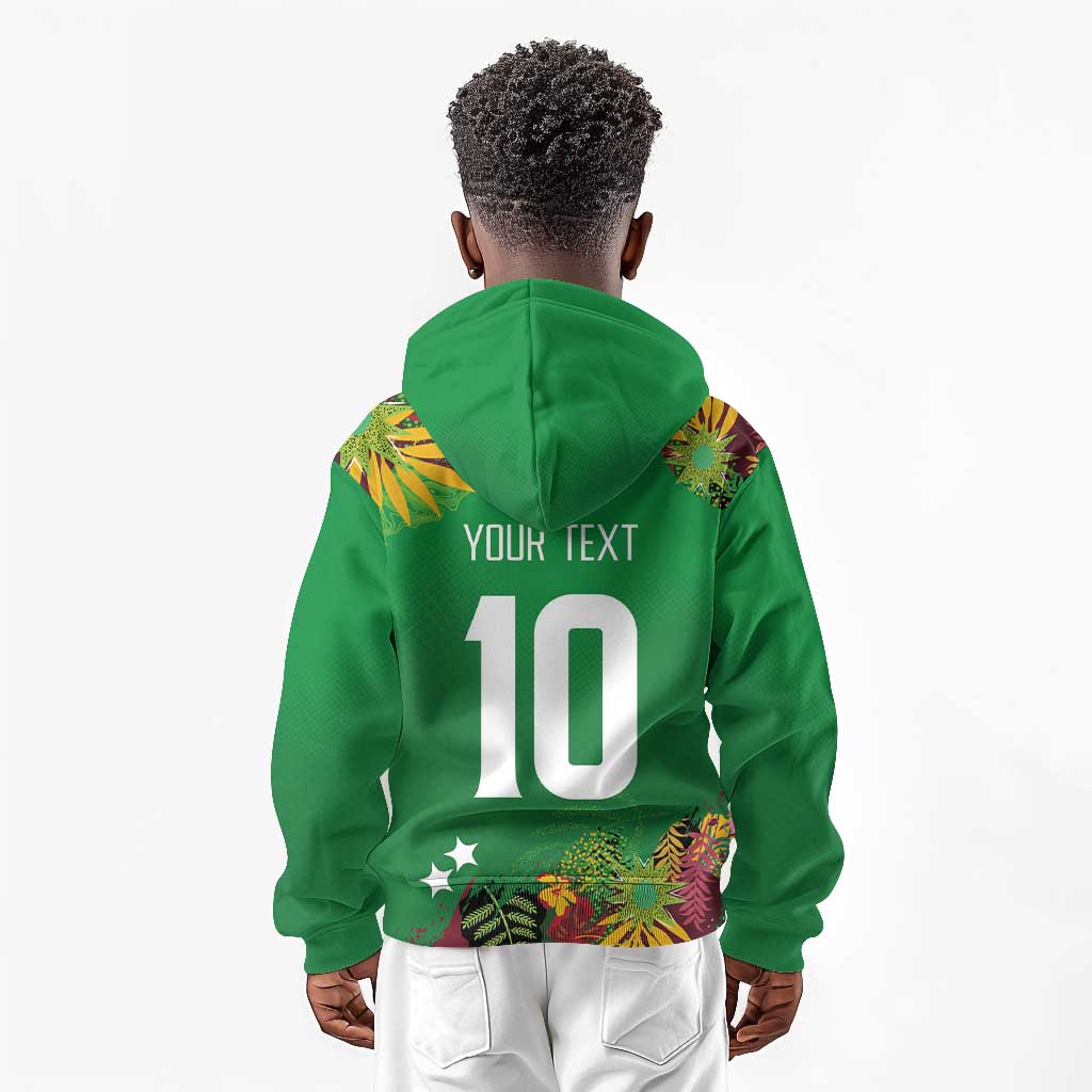 Custom Afro-St Kitts and Nevis Cricket Patriots Kid Hoodie Caribbean Tropical Sporty - African Pride