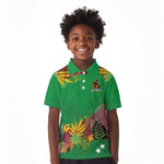 Custom Afro-St Kitts and Nevis Cricket Patriots Kid Polo Shirt Caribbean Tropical Sporty - African Pride