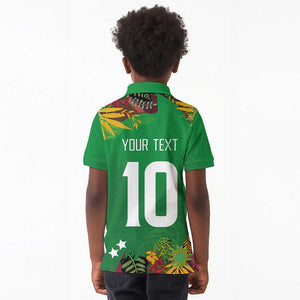 Custom Afro-St Kitts and Nevis Cricket Patriots Kid Polo Shirt Caribbean Tropical Sporty - African Pride