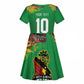 Custom Afro-St Kitts and Nevis Cricket Patriots Kid Short Sleeve Dress Caribbean Tropical Sporty - African Pride