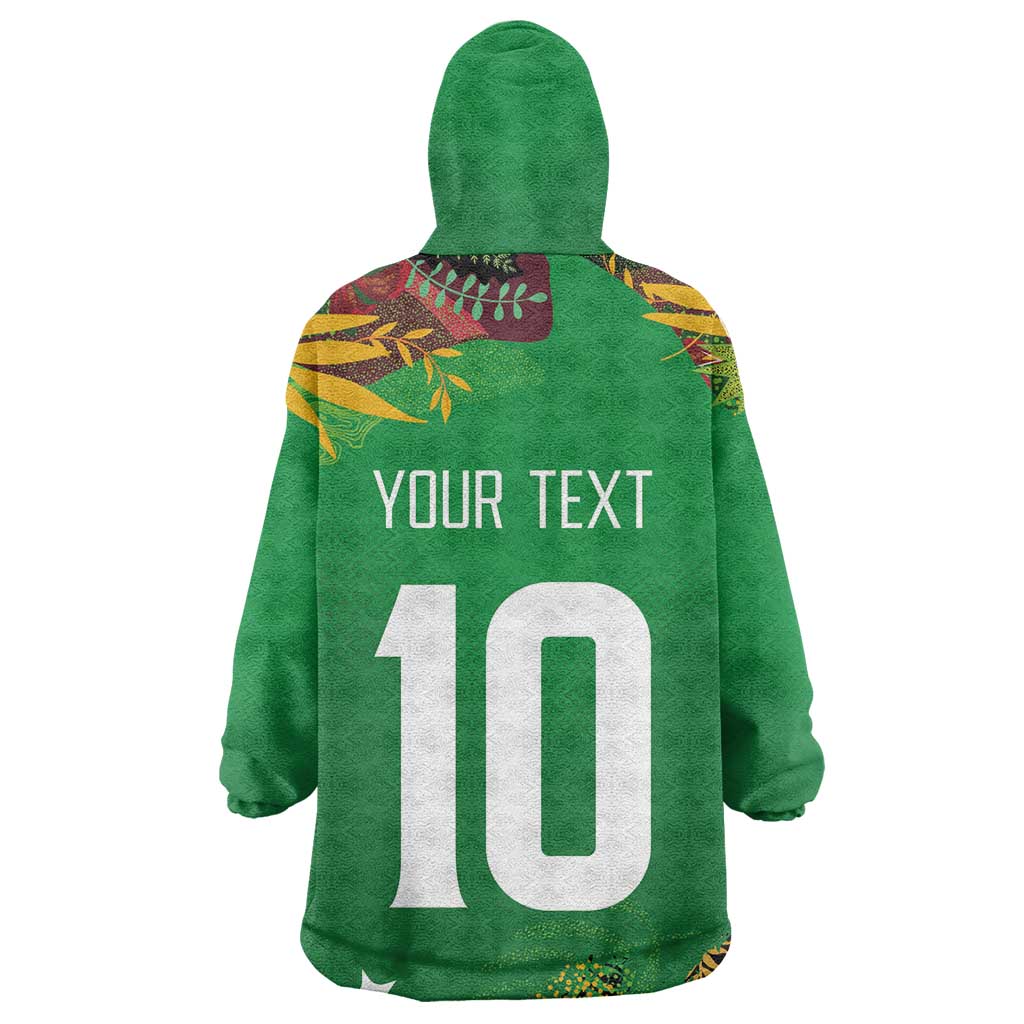 Custom Afro-St Kitts and Nevis Cricket Patriots Kid Wearable Blanket Hoodie Caribbean Tropical Sporty - African Pride