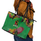 Afro-St Kitts and Nevis Cricket Patriots Leather Tote Bag Caribbean Tropical Sporty - African Pride