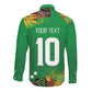 Custom Afro-St Kitts and Nevis Cricket Patriots Long Sleeve Button Shirt Caribbean Tropical Sporty - African Pride