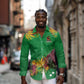Custom Afro-St Kitts and Nevis Cricket Patriots Long Sleeve Button Shirt Caribbean Tropical Sporty - African Pride