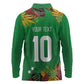 Custom Afro-St Kitts and Nevis Cricket Patriots Long Sleeve Polo Shirt Caribbean Tropical Sporty - African Pride