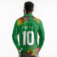 Custom Afro-St Kitts and Nevis Cricket Patriots Long Sleeve Polo Shirt Caribbean Tropical Sporty - African Pride