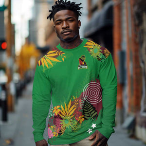 Custom Afro-St Kitts and Nevis Cricket Patriots Long Sleeve Shirt Caribbean Tropical Sporty - African Pride